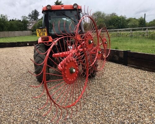 HAY AND STRAW RAKE STRAW TURNER 4 wheel